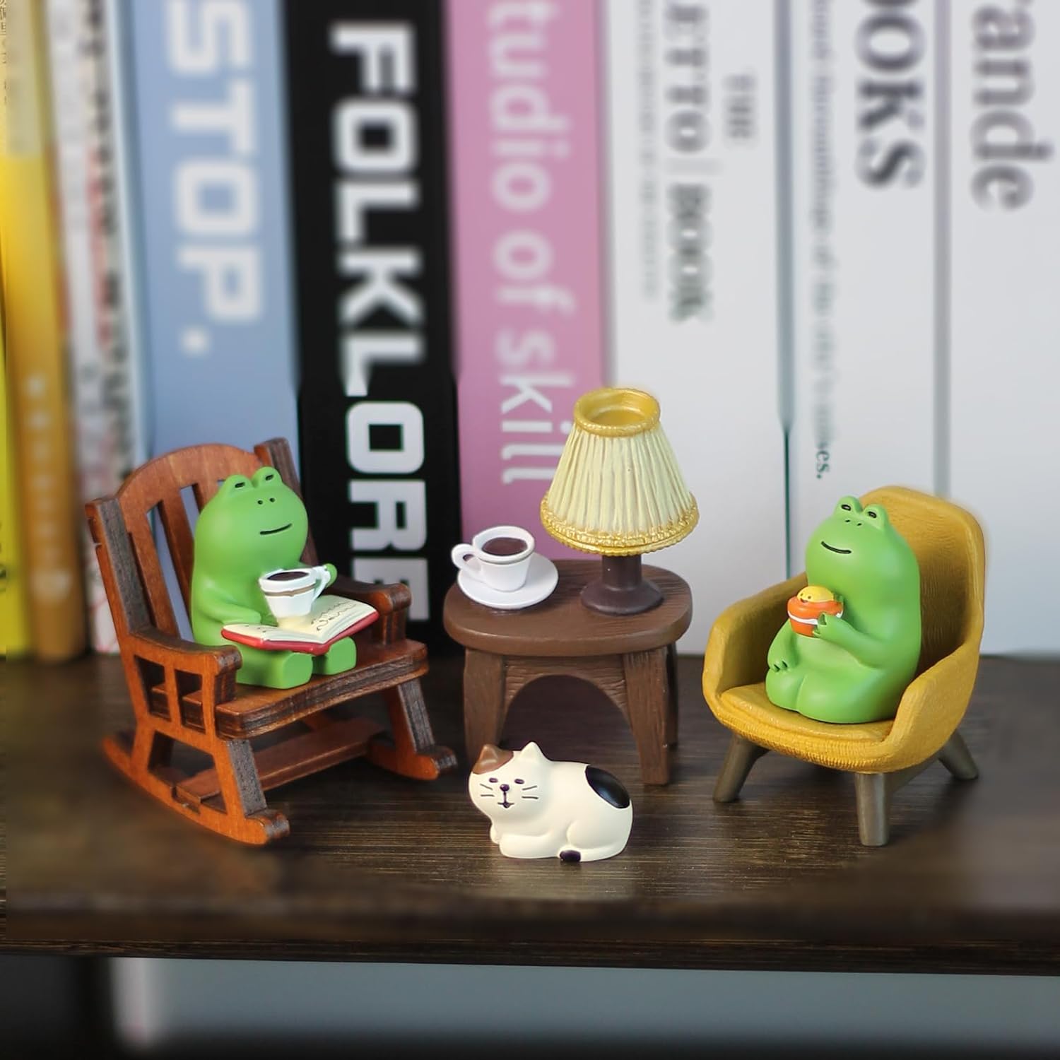 Adorable Frog Collectibles for Desk and Bedroom Decor, Cute Frog Perfect Indoor Home Decorations, Desk Accessories, Table Accessories