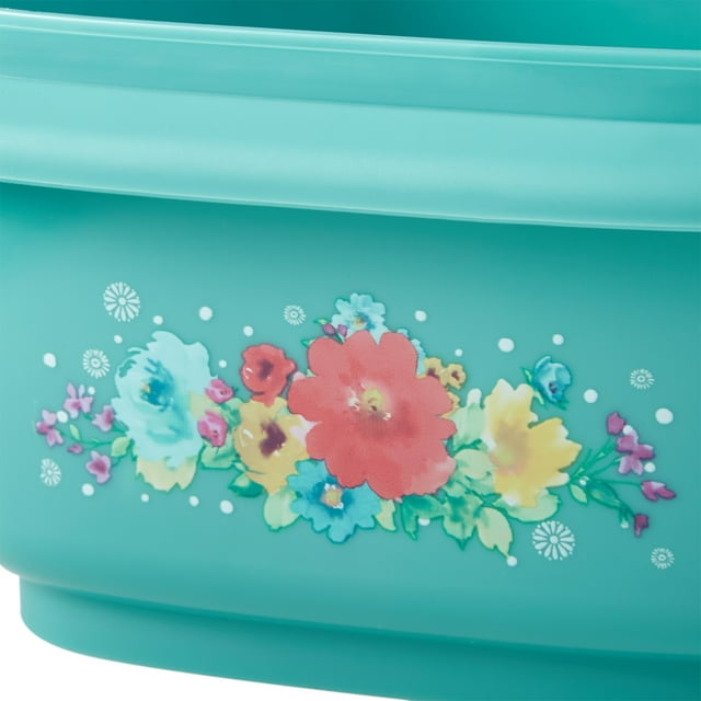 Plastic Food Storage Container Variety Set, Breezy Blossom 20 Piece