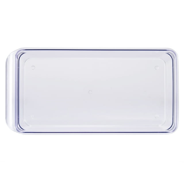 Small Fridge Bin, Clear Plastic, Fridge Organizer -12x6x4 inches