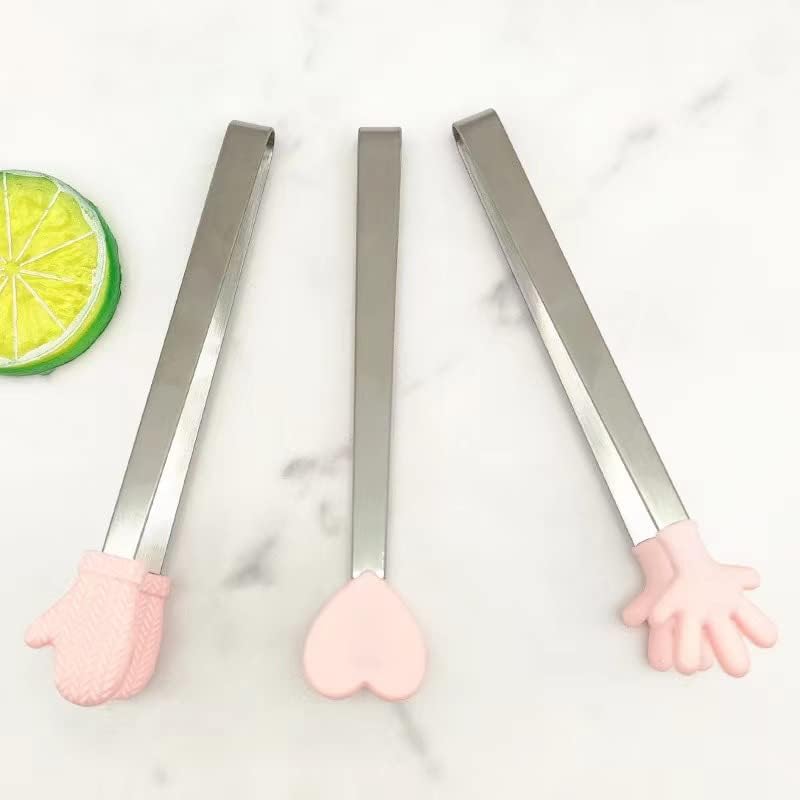 Mini Dessert Tongs, Tong Clips for BBQ, Salad, Candy, Mini Tongs -Pack of 3