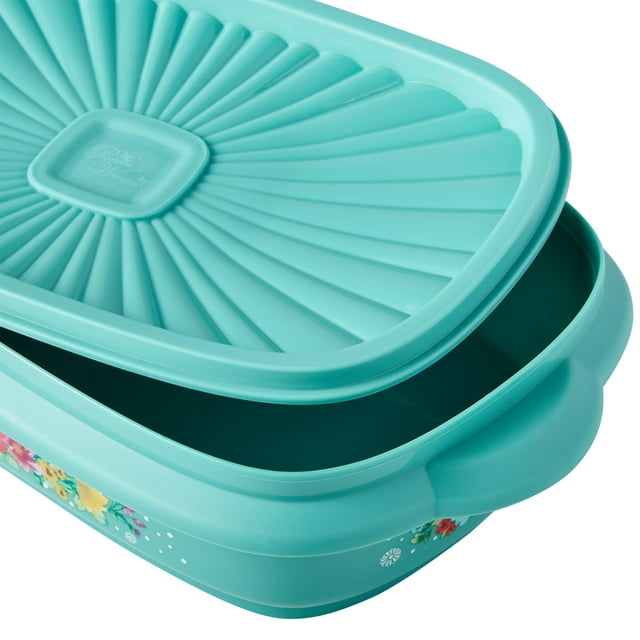 Plastic Food Storage Container Variety Set, Breezy Blossom 20 Piece