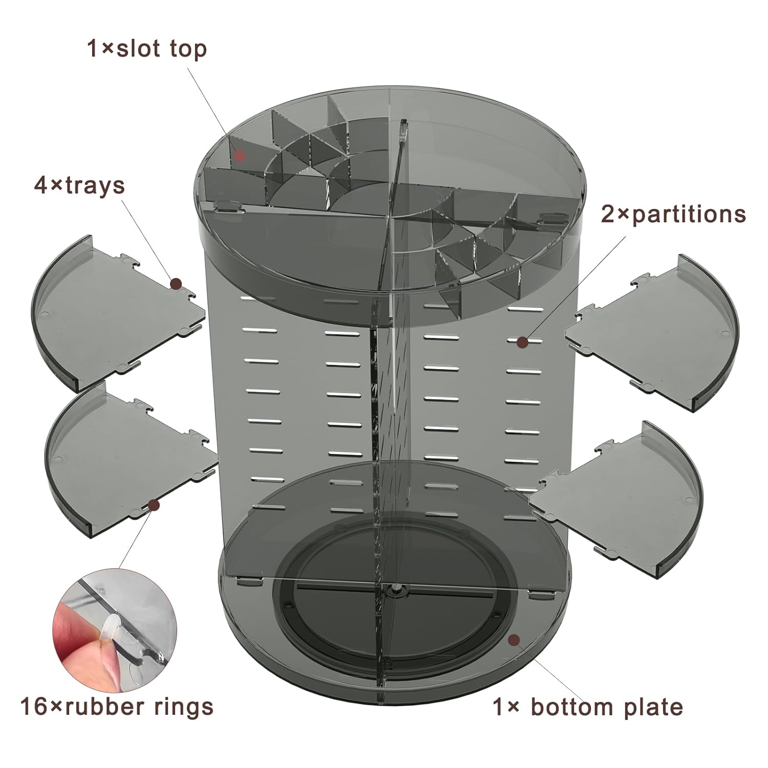 Rotating Makeup Organizer, Adjustable Layers Spinning Organizer, Cosmetic Display Case, Multi-Function Storage Carousel, Makeup Organizer, Makeup Holder, Makeup Stand