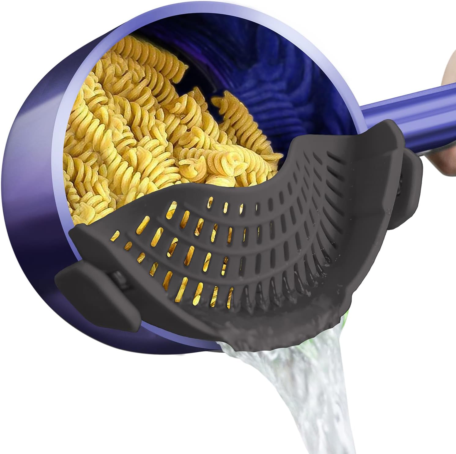 Clip On Silicone Strainer, Pasta Strainer, Clip on Food Strainer, Kitchen Strainer