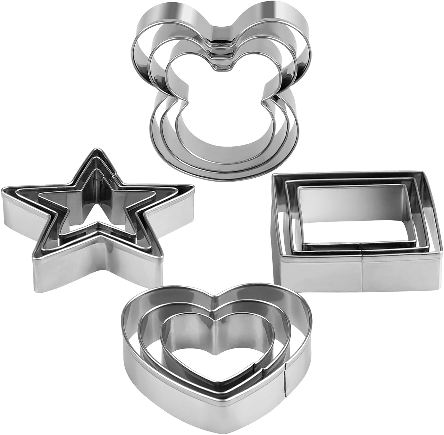 Metal Cookie Cutters Set, Star Cookie Cutter, Round Biscuit Cutter, Heart Cookie Cutters, Molds Cutter, Cookie Cutter, Biscuit Cutters