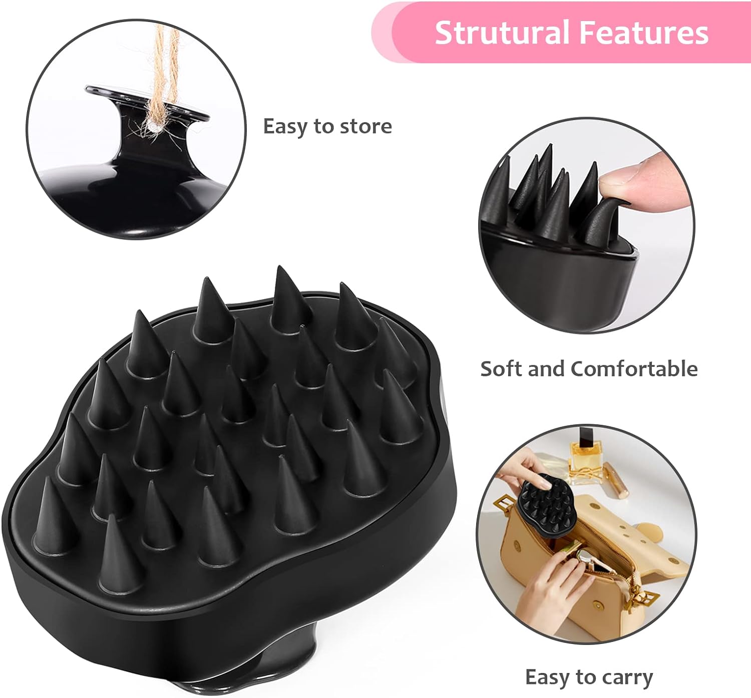 Hair Scalp Massager, Shampoo Brush, Pets Hair Care Tool