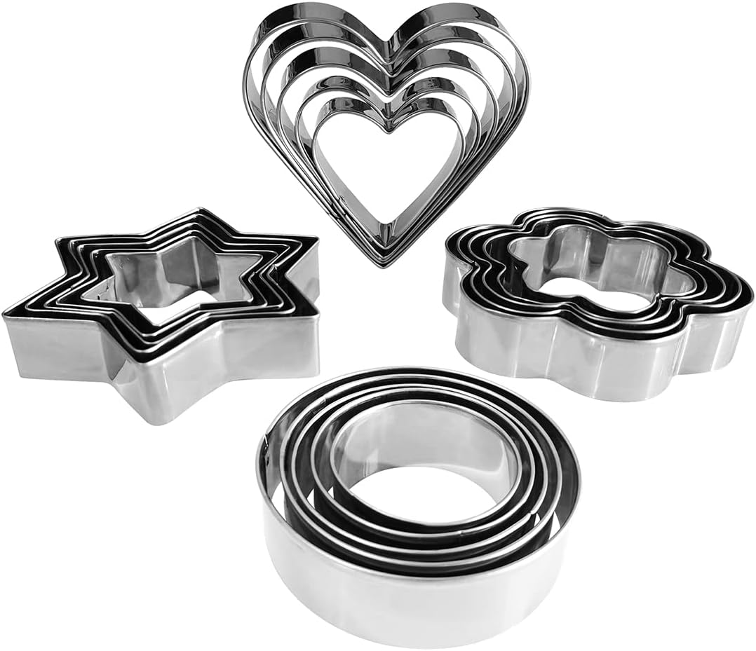 Metal Cookie Cutters Set, Star Cookie Cutter, Round Biscuit Cutter, Heart Cookie Cutters, Molds Cutter, Cookie Cutter, Biscuit Cutters