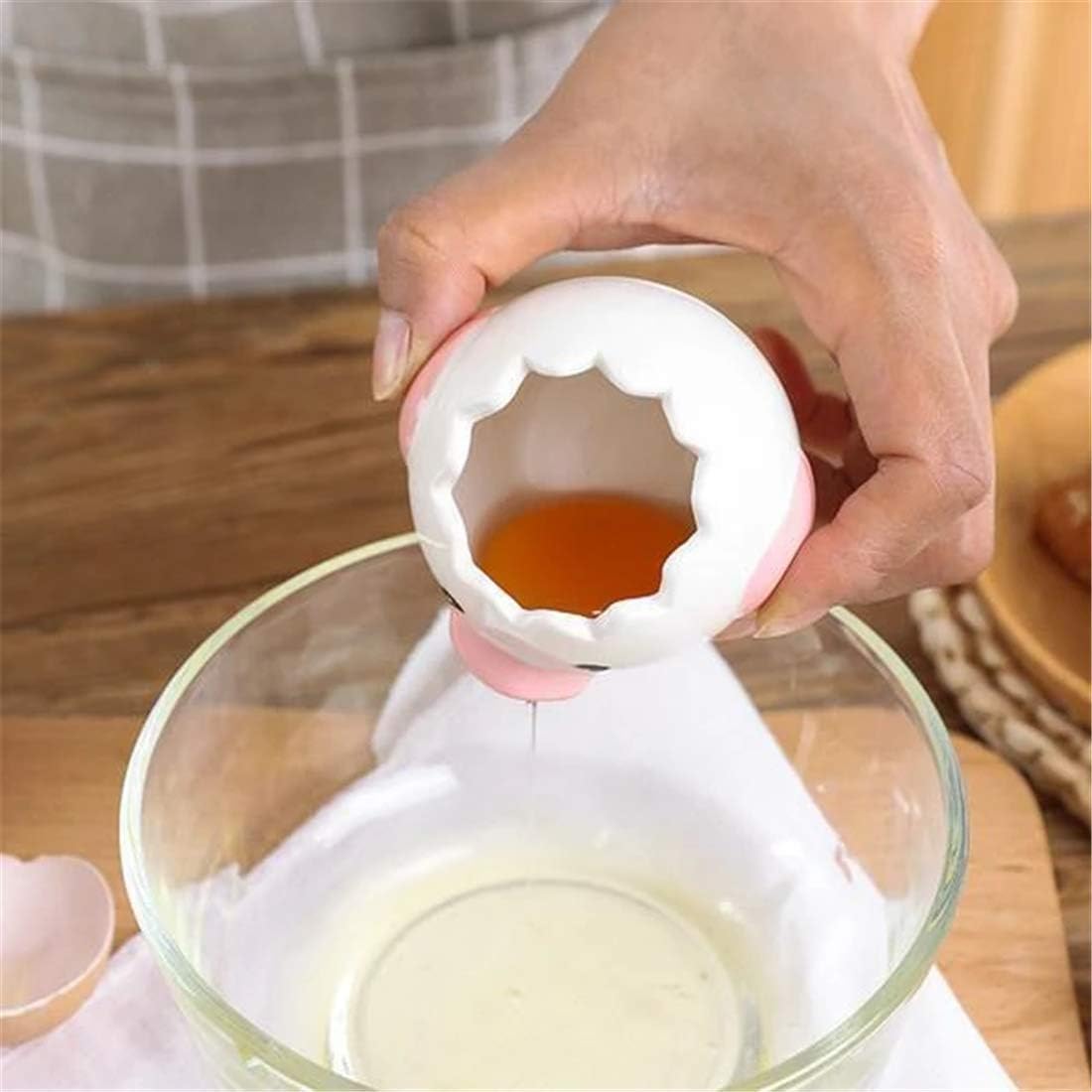 Ceramic Egg Divider, Egg Yolk Separator, Egg Liquid Filter, Baking Utensils, Egg Holder