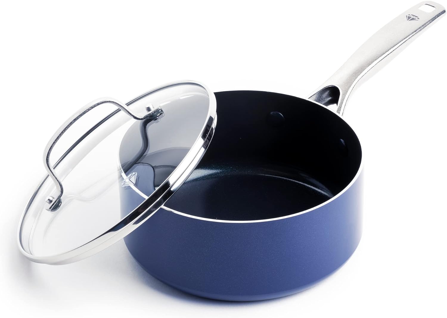 Cookware, Diamond Infused Ceramic Nonstick, Saucepan with Lid, Nonstick Cookware, Nonstick Pot -2QT