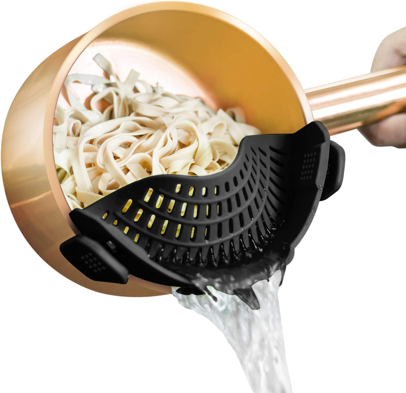 Clip On Silicone Strainer, Pasta Strainer, Clip on Food Strainer, Kitchen Strainer