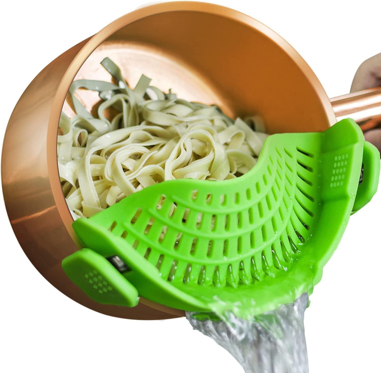 Clip On Silicone Strainer, Pasta Strainer, Clip on Food Strainer, Kitchen Strainer