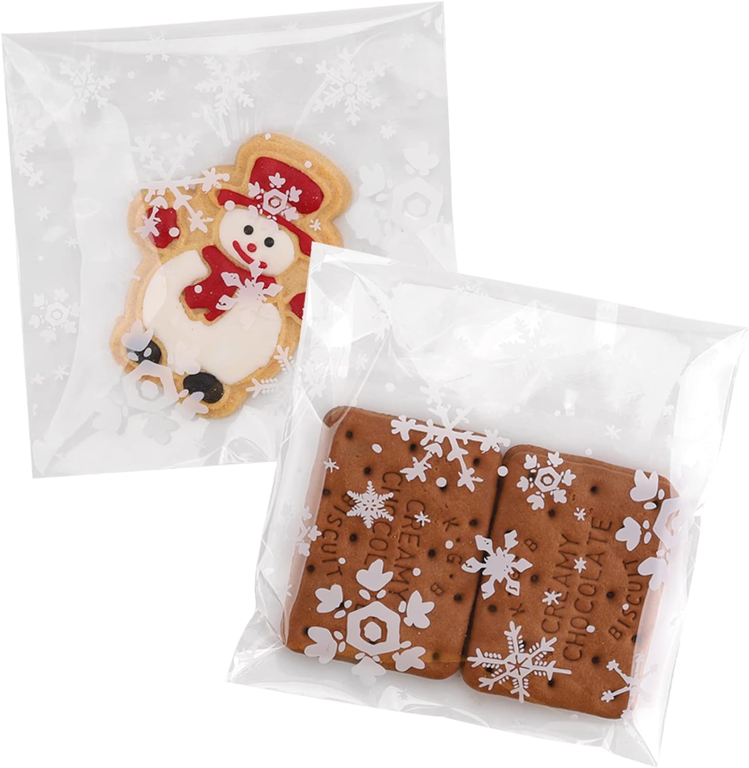 Self Sealing Cellophane Bags, Cookie Bags, Gift Giving Treat Bags, Gift Bag -Pack of 200 (4