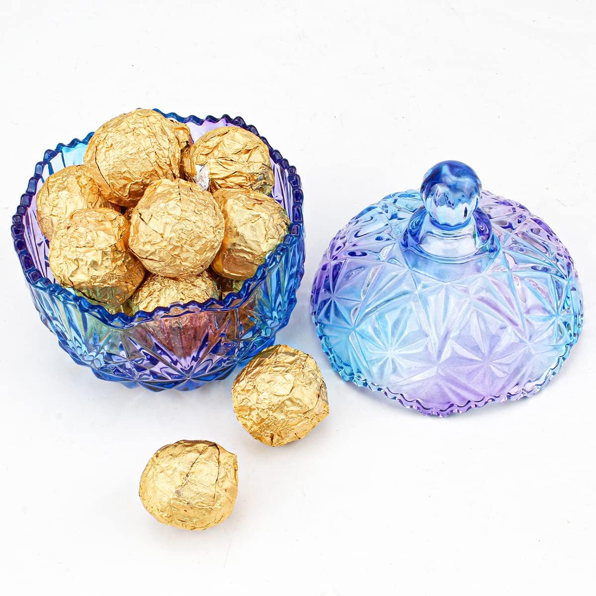 Glass Storage Jar with Lid, Candy Cookie Jar, Jewelry Box, Biscuit Containers -750ml / 26oz