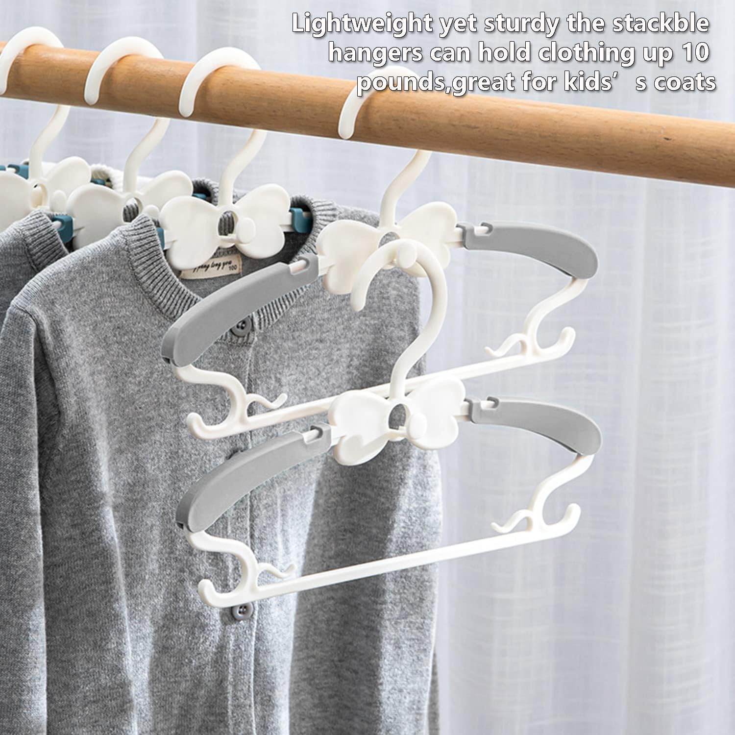 Baby Hangers, Baby Clothes Hangers, Adjustable Baby & Kids Hangers, Hangers -Pack of 20