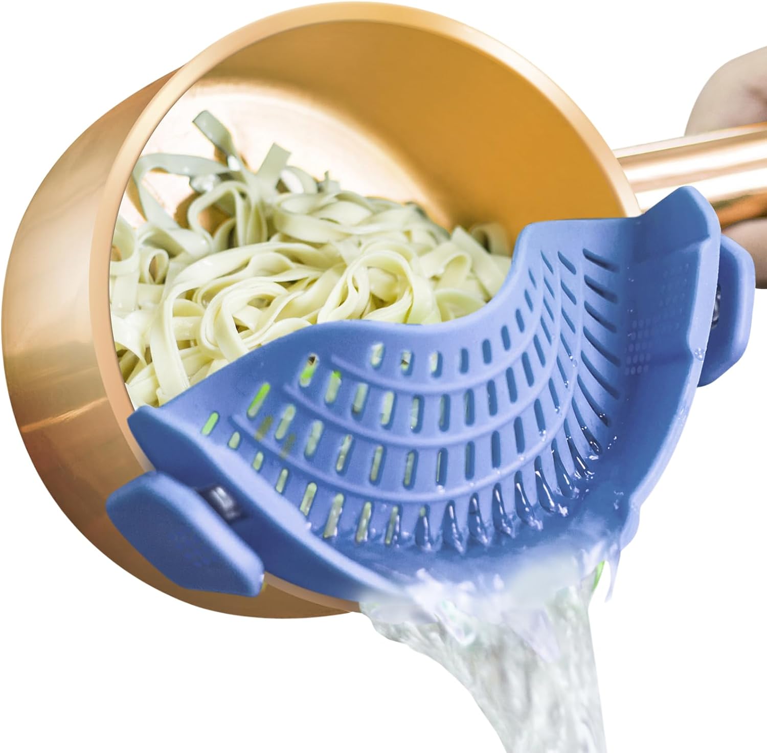 Clip On Silicone Strainer, Pasta Strainer, Clip on Food Strainer, Kitchen Strainer