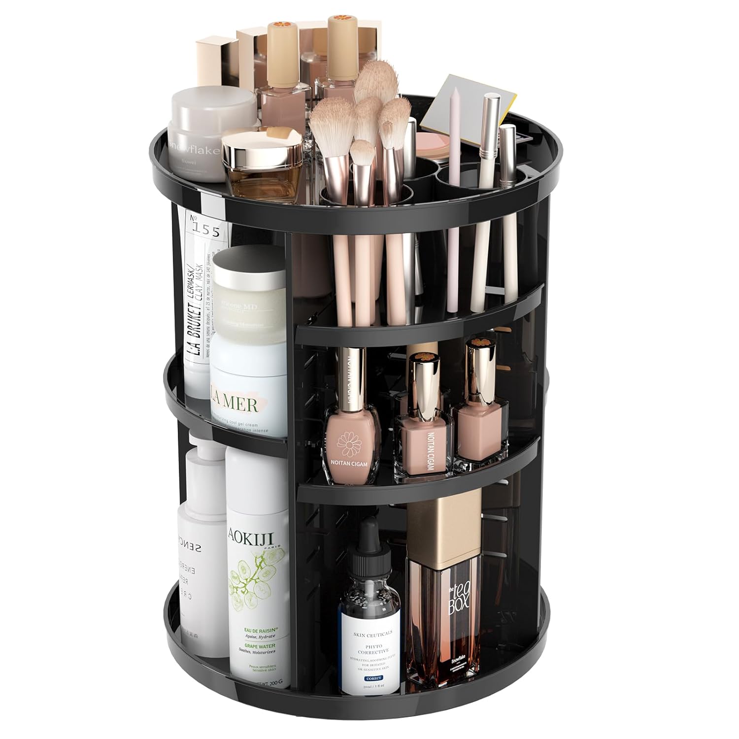 Rotating Makeup Organizer, Adjustable Layers Spinning Organizer, Cosmetic Display Case, Multi-Function Storage Carousel, Makeup Organizer, Makeup Holder, Makeup Stand