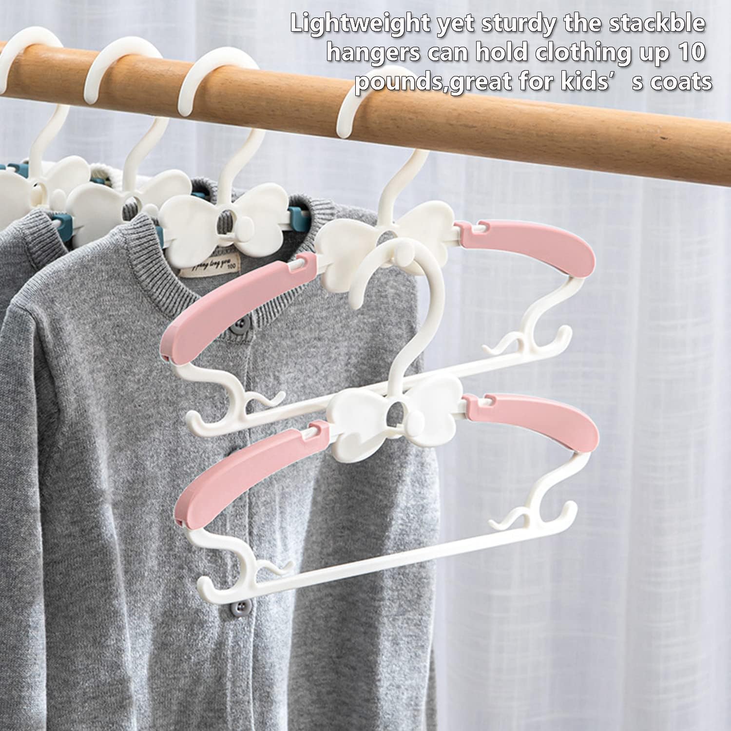 Baby Hangers, Baby Clothes Hangers, Adjustable Baby & Kids Hangers, Hangers -Pack of 20