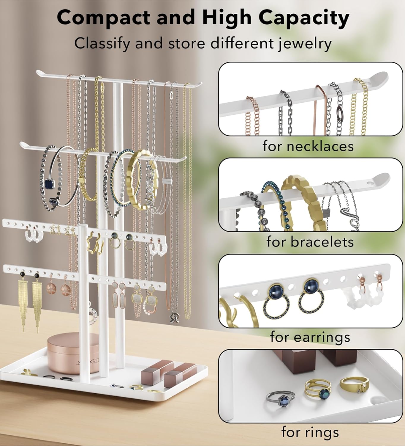 Jewelry Stand, Jewlery Holder, Jewlery Organizer, Jewelry Hanger-14.5