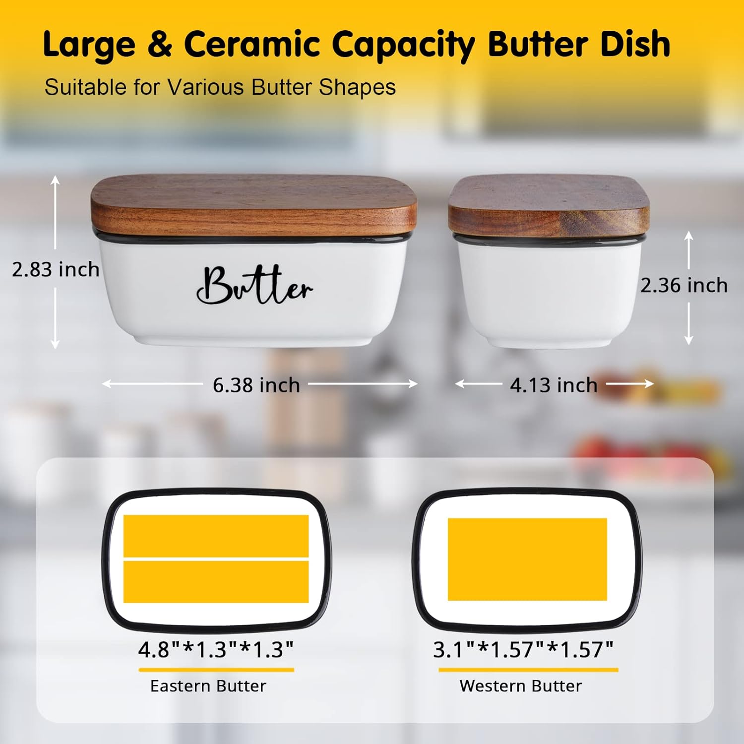 Butter Dish, Butter Dish with Lid, Butter Keeper with Lid