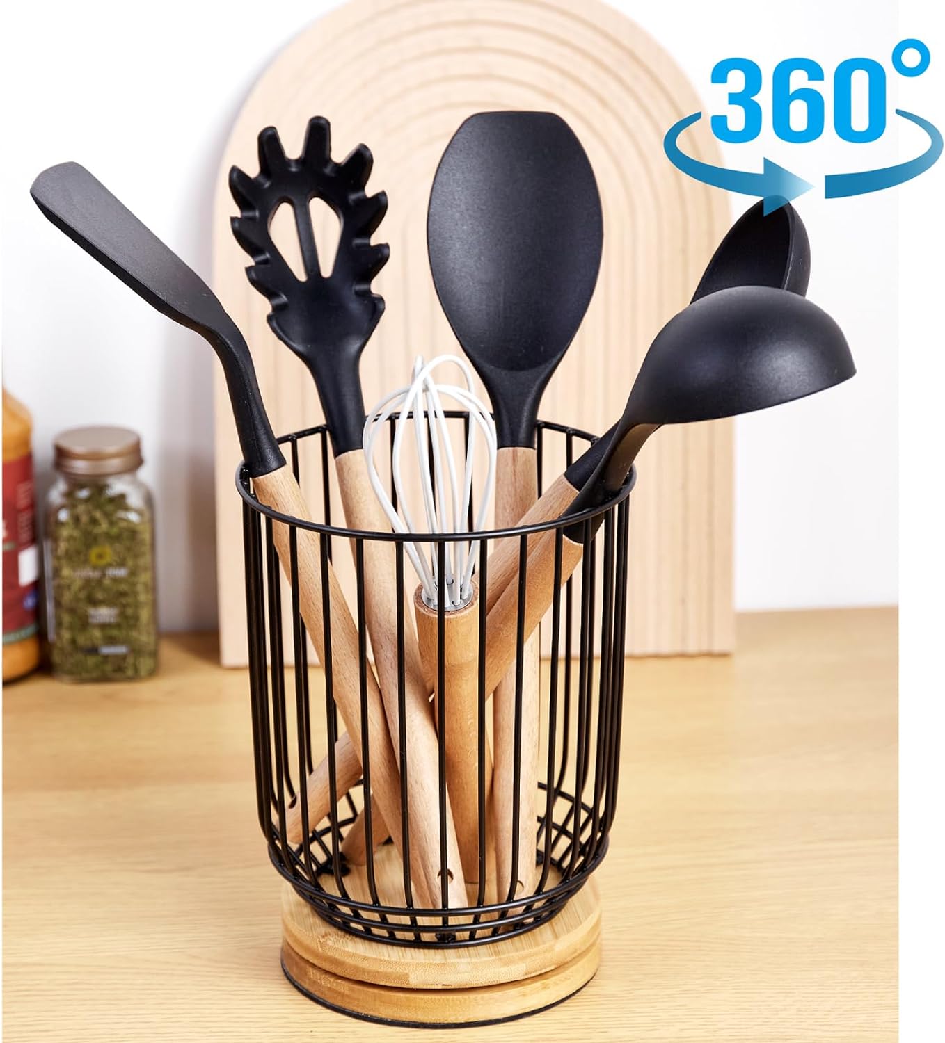 Utensil holder for Kitchen Counter, Cooking Utensil Holder, Utensil Organizer  -5.2