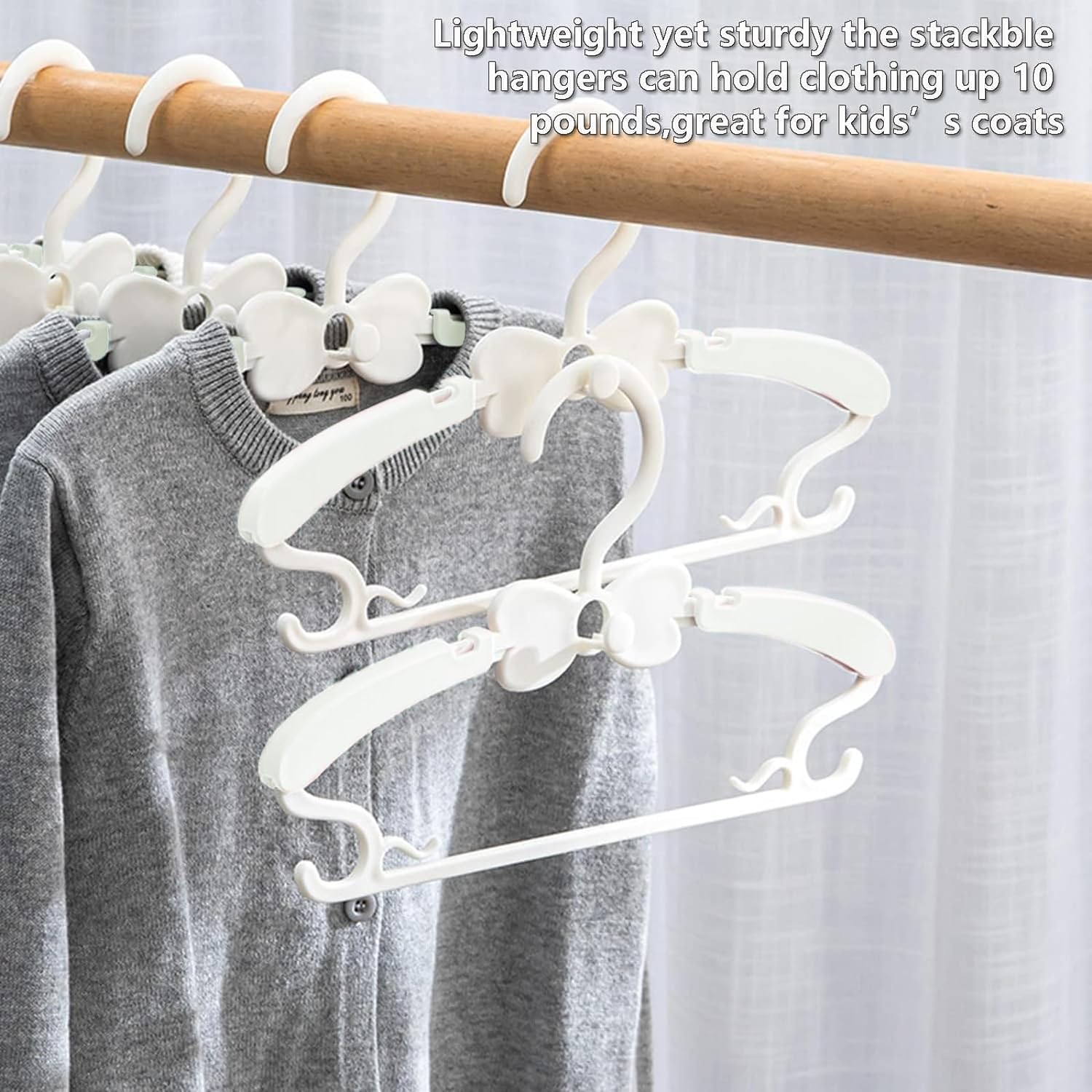 Baby Hangers, Baby Clothes Hangers, Adjustable Baby & Kids Hangers, Hangers -Pack of 20