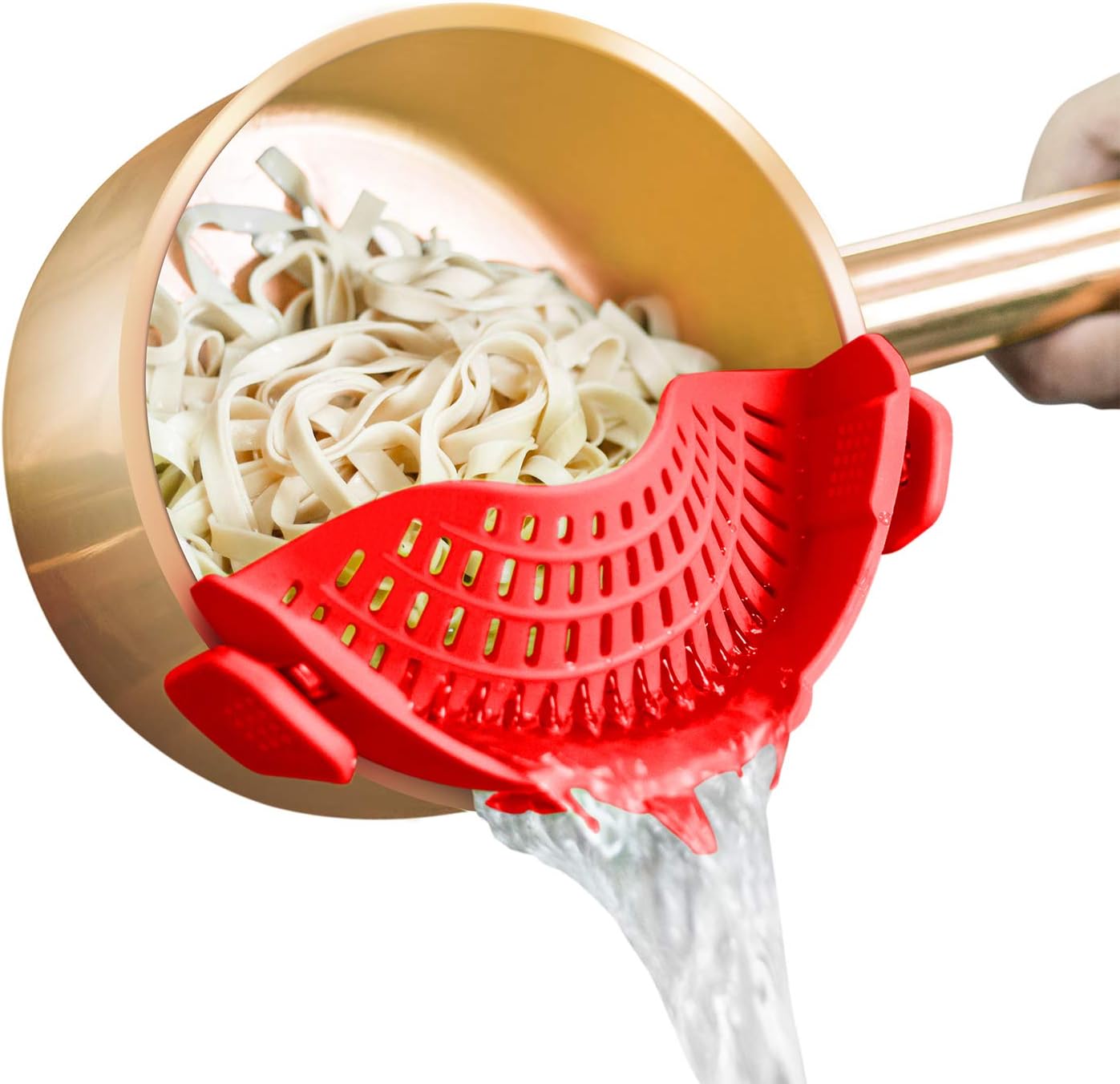 Clip On Silicone Strainer, Pasta Strainer, Clip on Food Strainer, Kitchen Strainer