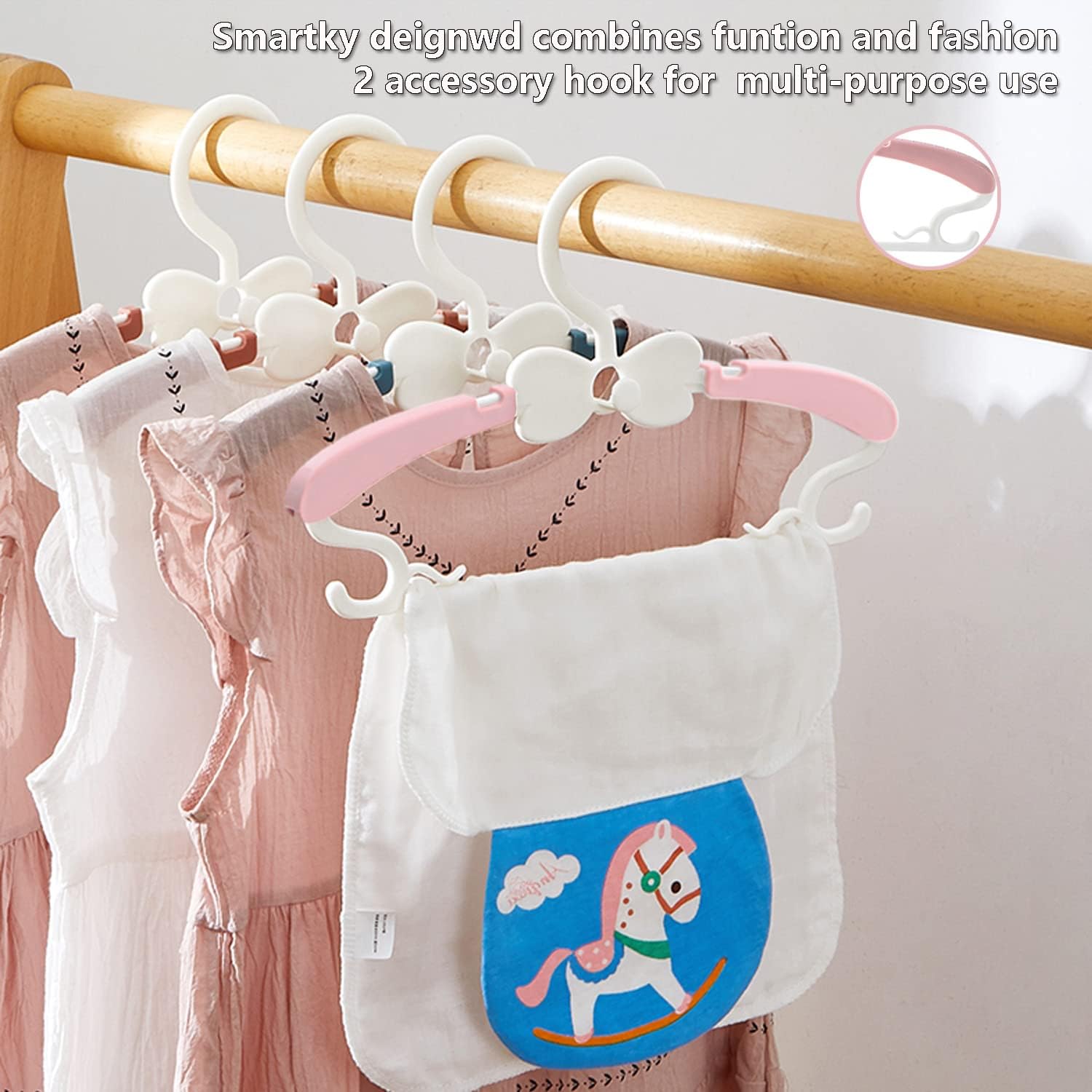 Baby Hangers, Baby Clothes Hangers, Adjustable Baby & Kids Hangers, Hangers -Pack of 20