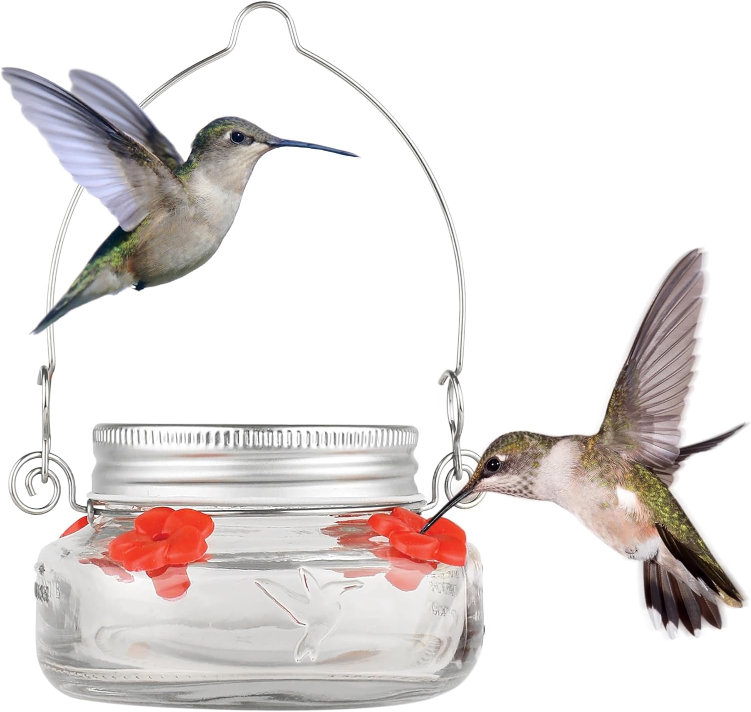 Mason Jar Hummingbird Dish Feeder, Birds Product, Birds Feed Dish - 4