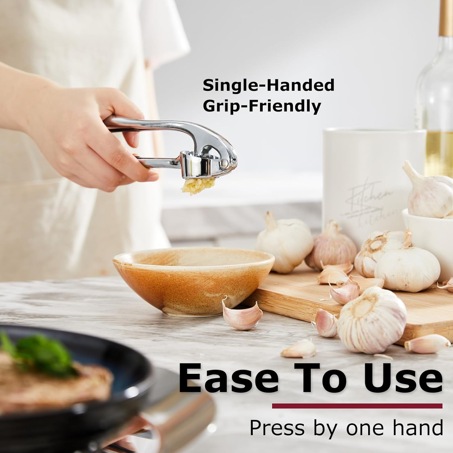 Garlic Press With Studs, Garlic Mincer, Ginger Crusher, Garlic Crusher