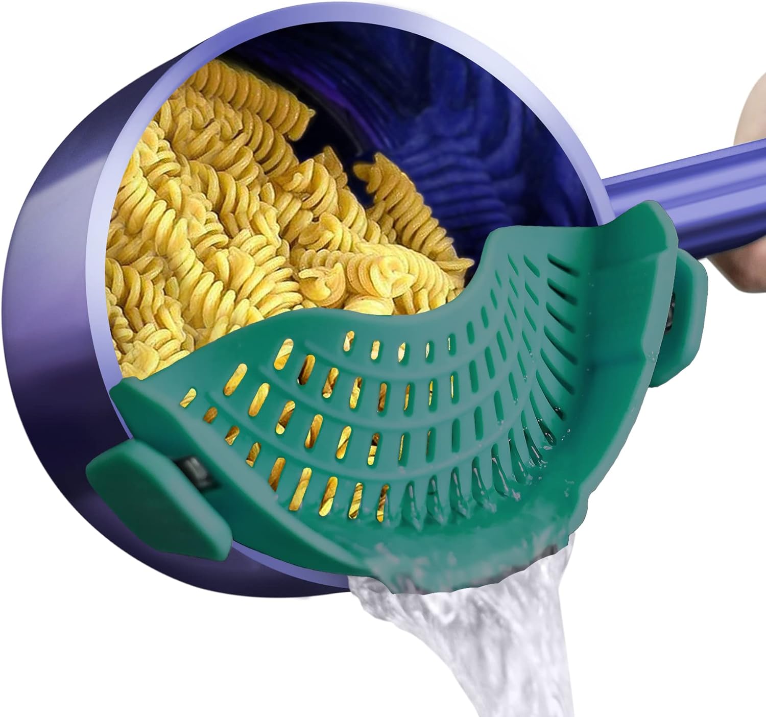 Clip On Silicone Strainer, Pasta Strainer, Clip on Food Strainer, Kitchen Strainer