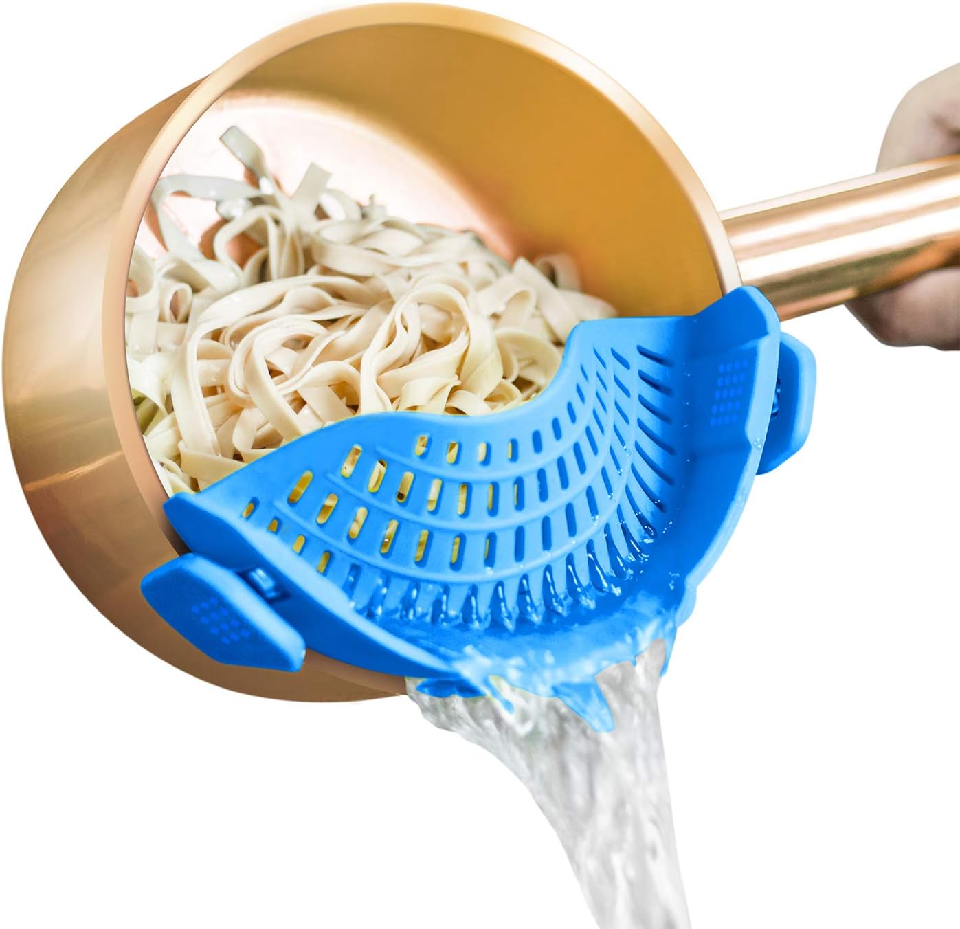 Clip On Silicone Strainer, Pasta Strainer, Clip on Food Strainer, Kitchen Strainer