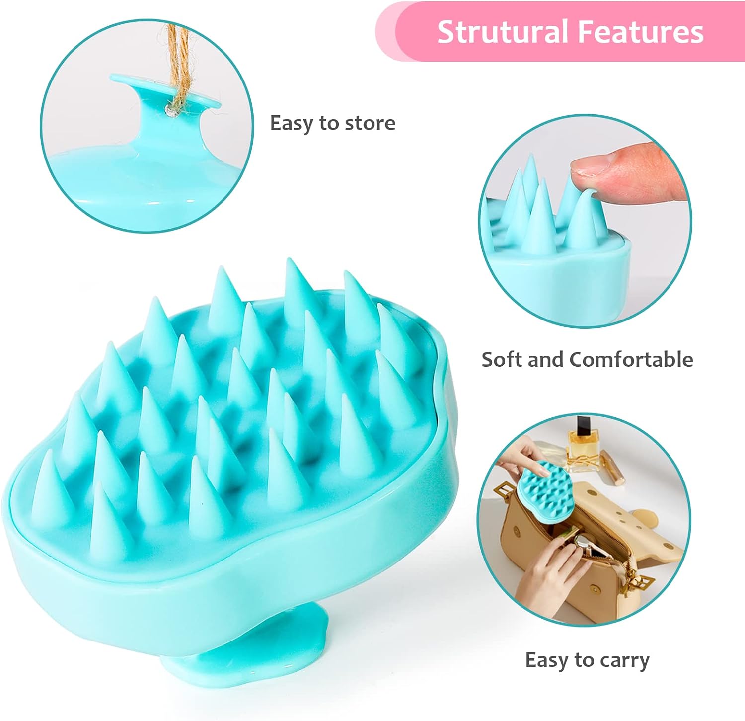 Hair Scalp Massager, Shampoo Brush, Pets Hair Care Tool