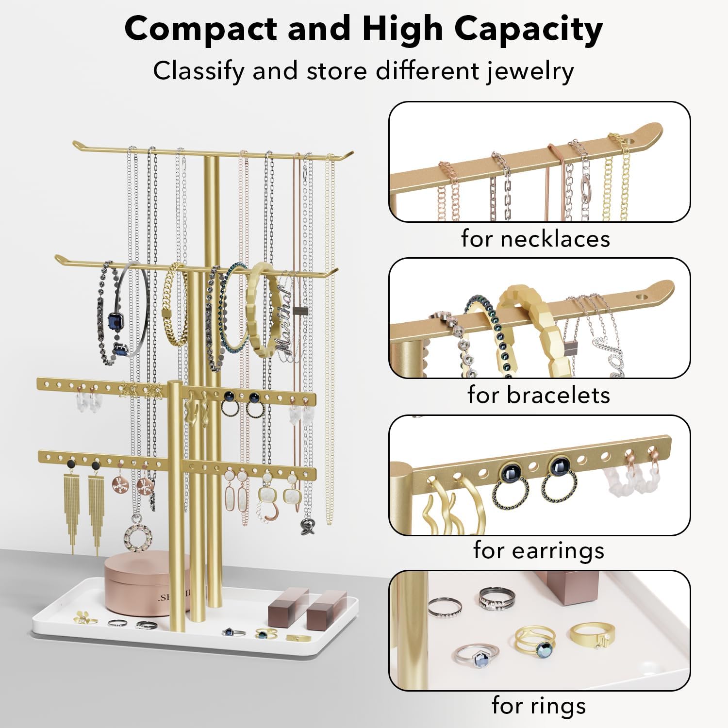 Jewelry Stand, Jewlery Holder, Jewlery Organizer, Jewelry Hanger-14.5