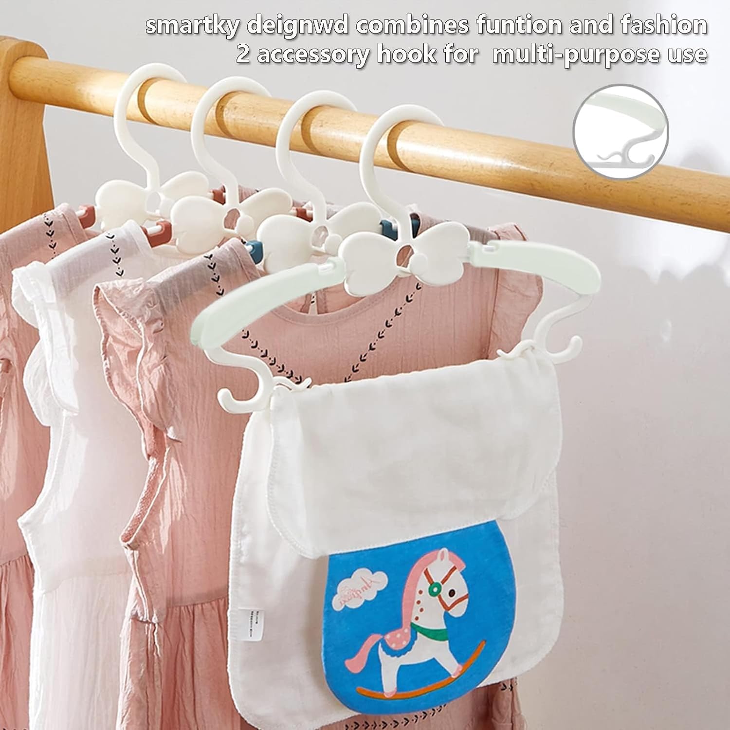 Baby Hangers, Baby Clothes Hangers, Adjustable Baby & Kids Hangers, Hangers -Pack of 20