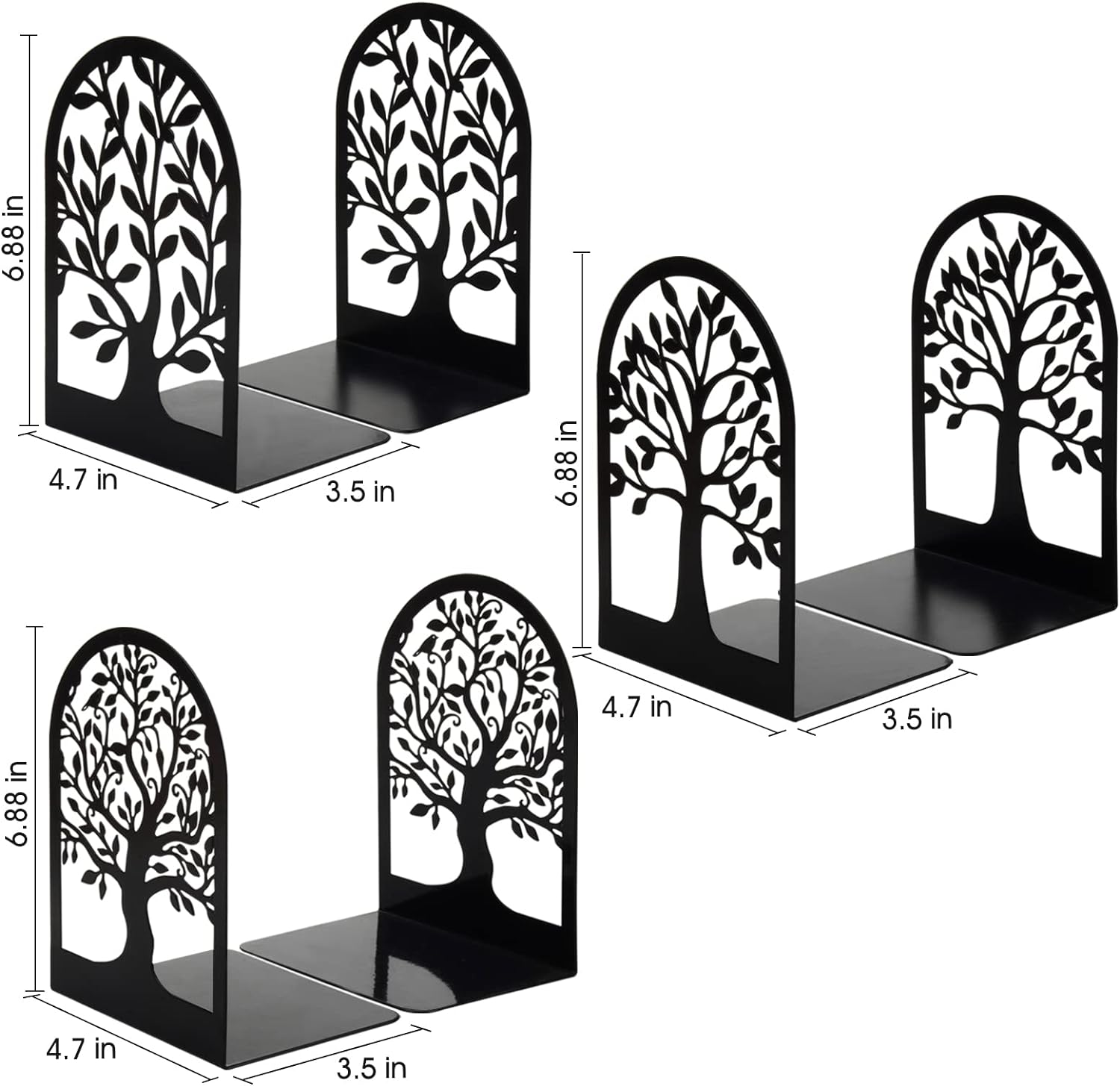 Bookends for Shelves, Stopper for Heavy Books, Bookends for Books - 6.5