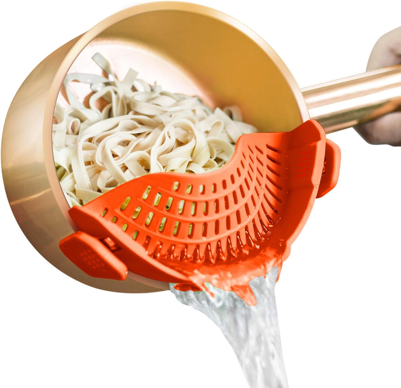 Clip On Silicone Strainer, Pasta Strainer, Clip on Food Strainer, Kitchen Strainer