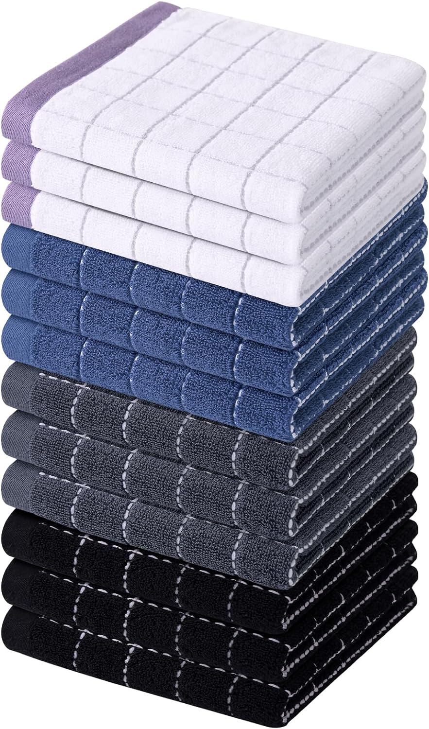 Kitchen Towels, Soft and Super Absorbent Dish Towels, Cotton Kitchen Towels -Pack of 4 (13