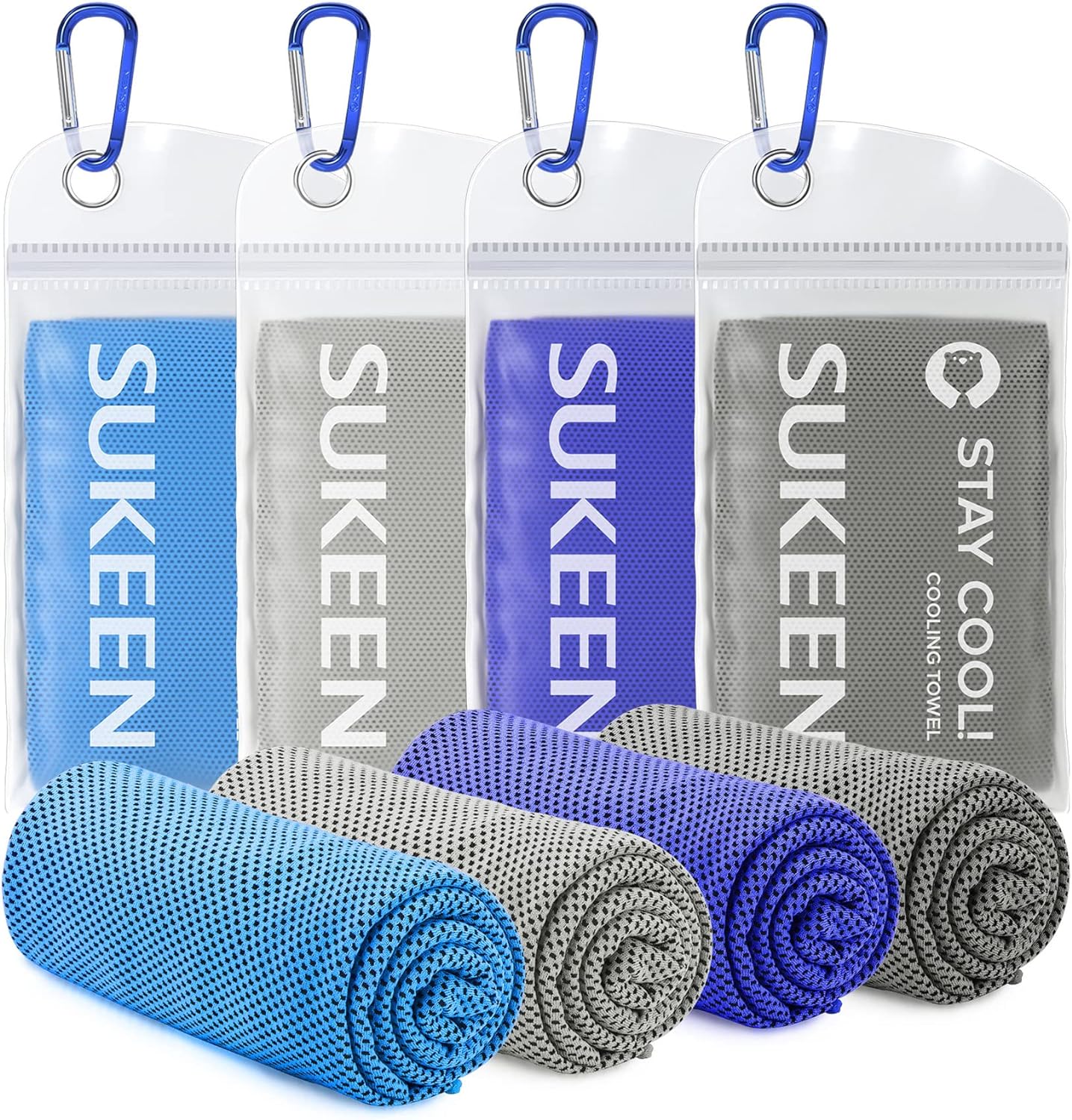 Cooling Towel, Ice Towel, Soft Breathable Chilly Towel, Microfiber Towel, Workout Towels -Pack of 4 (40