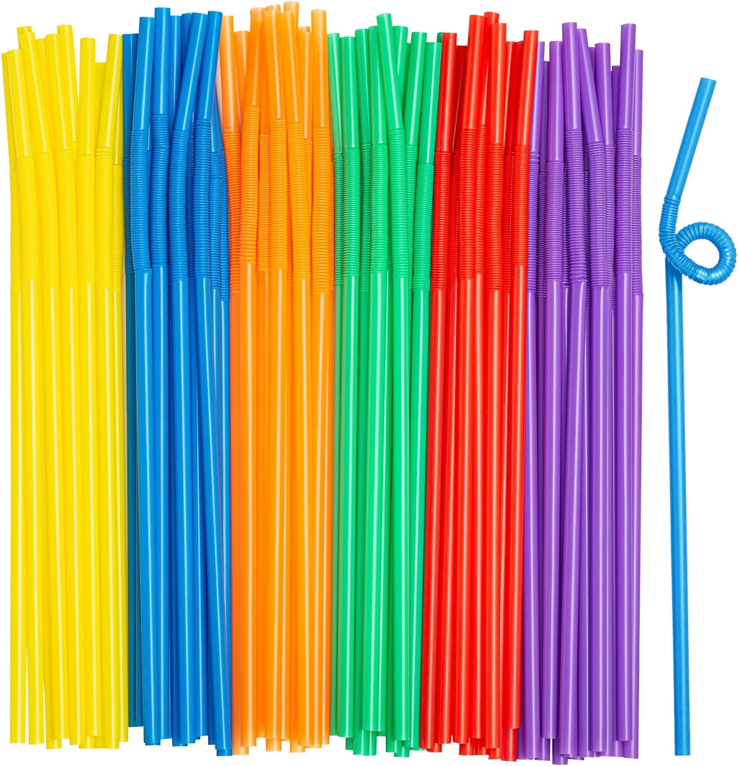 Plastic Smoothie Straws, Smoothie Straws, Disposible Straws, Straws -Pack of 100 (8.5