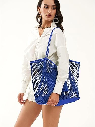 Mesh Beach Tote, Womens Shoulder Handbag, Beach Bag