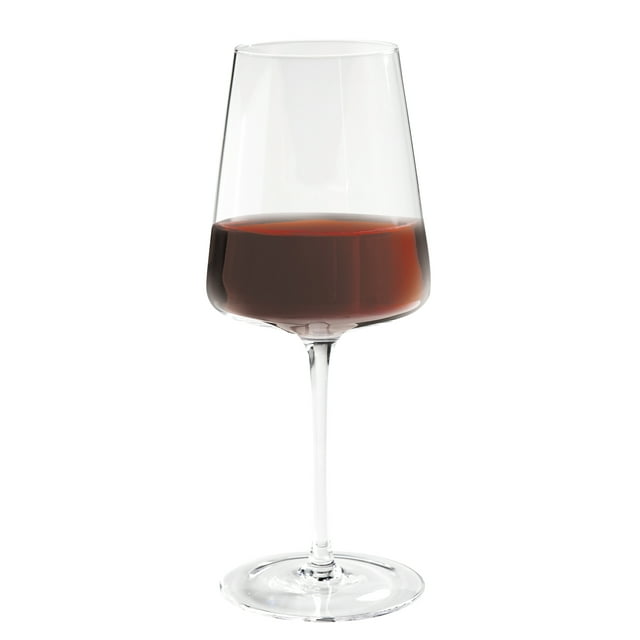 Clear Flared Red Wine Glass with Stem -4 Pcs