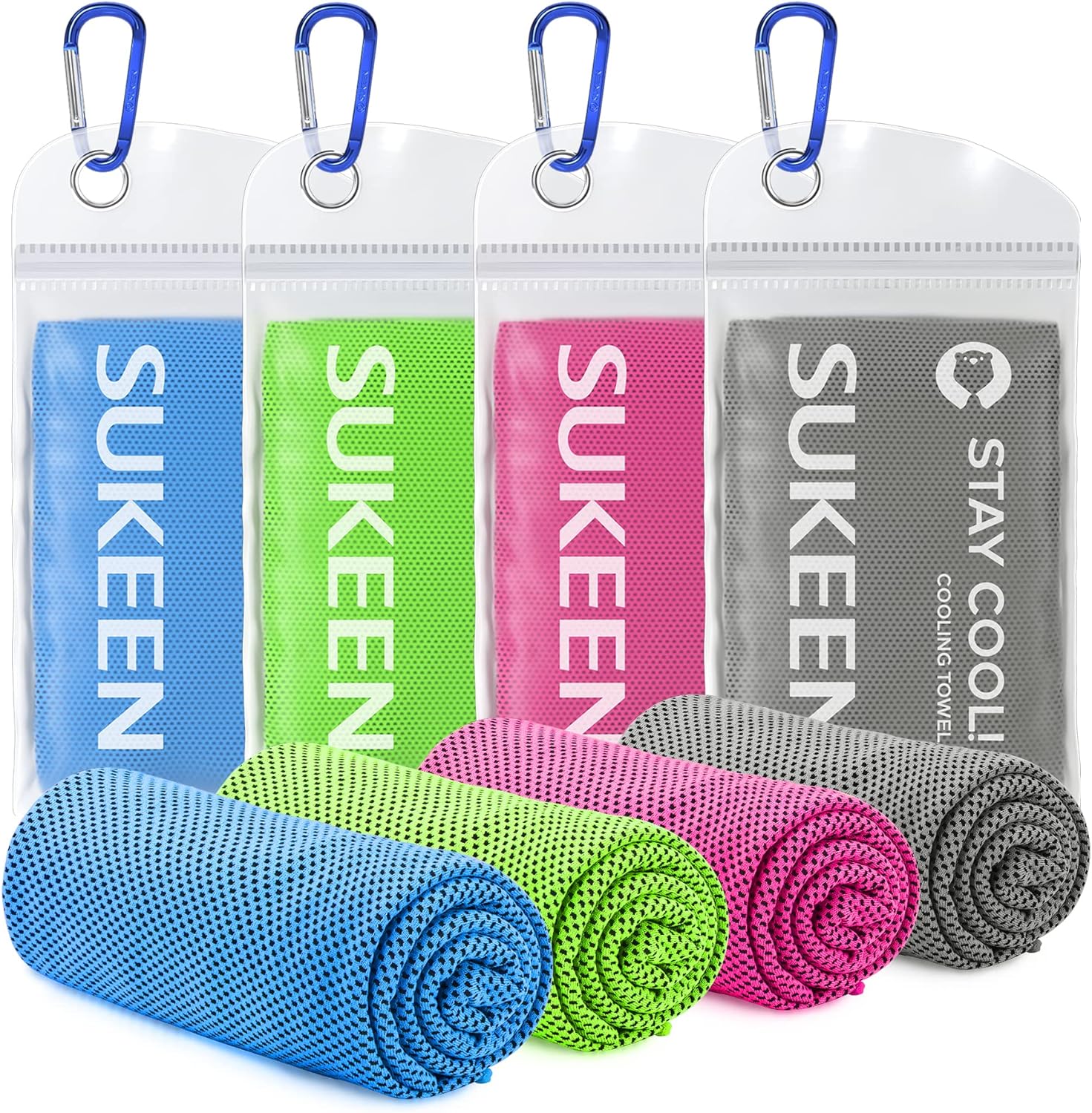 Cooling Towel, Ice Towel, Soft Breathable Chilly Towel, Microfiber Towel, Workout Towels -Pack of 4 (40