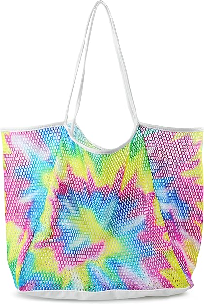 Mesh Beach Tote, Womens Shoulder Handbag, Beach Bag