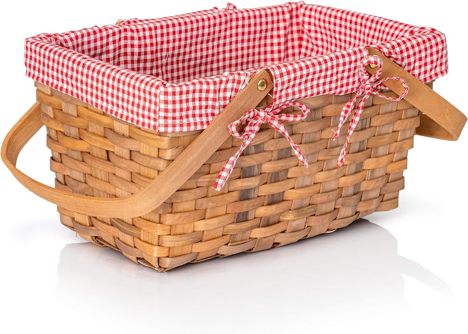 Picnic Basket, Basket with Handles, Picnic Basket with Lining, Picnic Basket with Handles