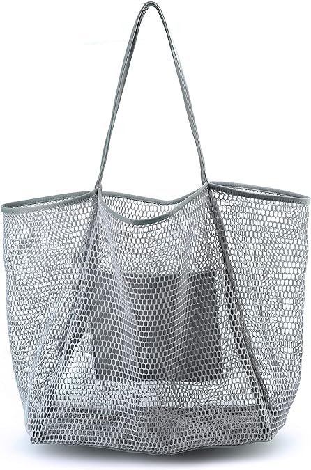 Mesh Beach Tote, Womens Shoulder Handbag, Beach Bag