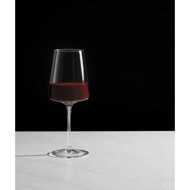 Clear Flared Red Wine Glass with Stem -4 Pcs